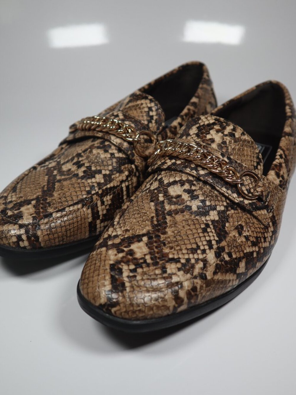 ASOS Design Men's Faux Snake Skin Print Size 7 Loafers Shoes